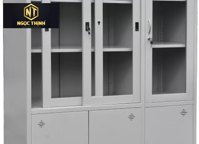 Xưởng Nội Thất Ngọc Thịnh - Tủ locker, tủ sắt cánh kính để hồ sơ, tài liệu, đồ dùng